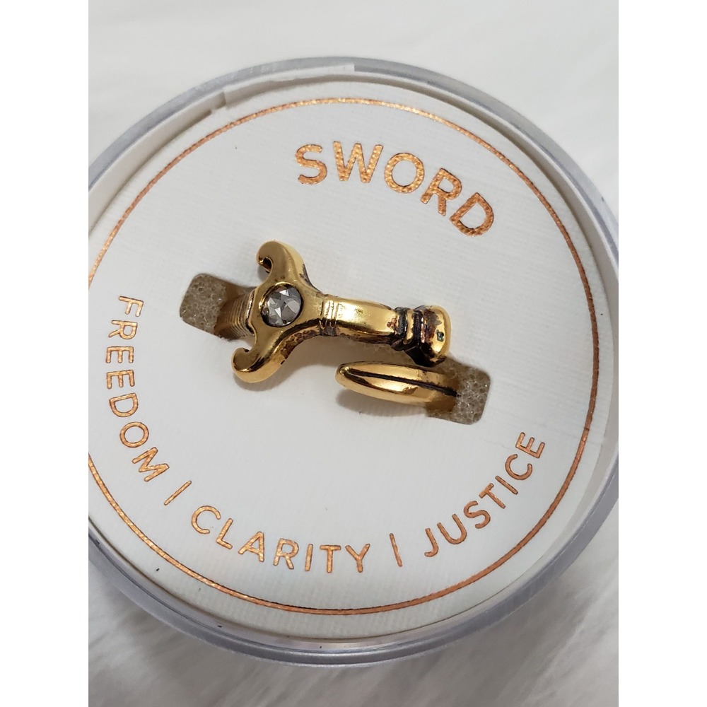 Alex and Ani 925 and 14kt gold plated Adjustable Sword ring wrap.